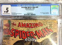 Amazing Spider-Man #41 CGC Graded. 5, 1966 Marvel Comic 1st Appearance Rhino