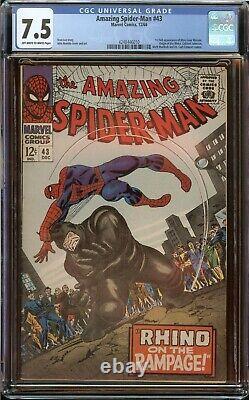 Amazing Spider-Man #43 CGC 7.5 1st full app. Of Mary Jane Watson 1966
