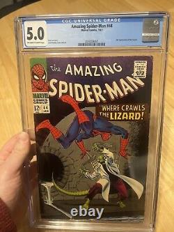 Amazing Spider-Man 44 CGC 5.0 2nd Lizard