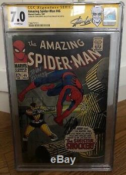 Amazing Spider-Man #46 CGC SS 7.0 SS Stan Lee & John Romita! 1st Shocker! (1967)