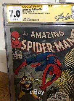 Amazing Spider-Man #46 CGC SS 7.0 SS Stan Lee & John Romita! 1st Shocker! (1967)