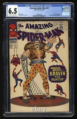 Amazing Spider-Man #47 CGC FN+ 6.5 Kraven the Hunter Appearance! Marvel 1967