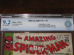 Amazing Spider-Man #5 CBCS NM- 9.2 1st Dr. Doom vs Spidey! OWithW Pages! Not CGC