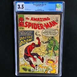 Amazing Spider-Man #5 CGC 3.5 1st Doctor Doom outside Fantastic Four! 1963