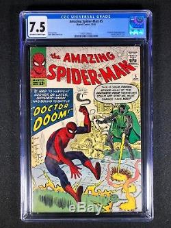 Amazing Spider-Man #5 CGC 7.5 (1963)- 1st Doctor Doom app outside Fantastic Four
