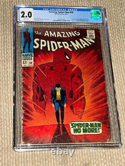 Amazing Spider-Man #50 1967 CGC 2.0 White Pages Key? Issue! 1st Kingpin