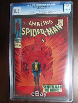 Amazing Spider-Man #50 1st Kingpin & origin retold CGC 8.5 VF+ OWithWHITE Pages