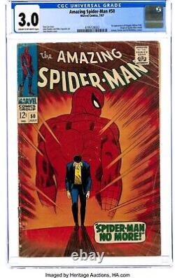 Amazing Spider-Man 50 CGC 3.0 Marvel Comics, 1st Appearance of Kingpin? Origin
