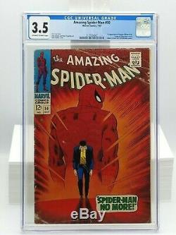 Amazing Spider-Man 50 CGC 3.5 OWithW Pages 1967 1st Appearance of Kingpin