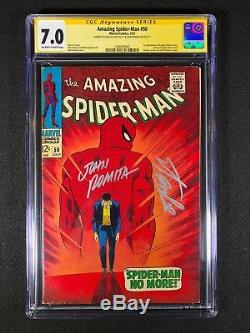 Amazing Spider-Man #50 CGC 7.0 SS (1967) Signed Stan Lee & John Romita