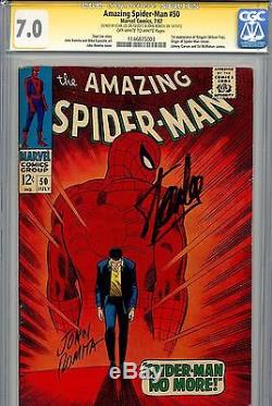 Amazing Spider-Man 50 CGC 7.0 SS 1st Kingpin Stan Lee John Romita Sr Origin OWithW