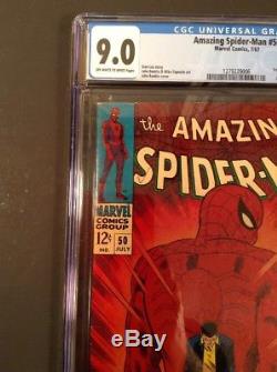 Amazing Spider-Man #50 CGC 9.0 VF/NM OWithW 1st KINGPIN (Wilson Fisk)Classic Cover