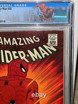 Amazing Spider-Man #50 CGC 9.4 1967 WHITE pages! 1st Kingpin Daredevil L10 clean