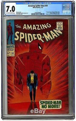 Amazing Spider-Man #50 Vol 1 CGC 7.0 High Grade Beauty Unrestored 1st Kingpin