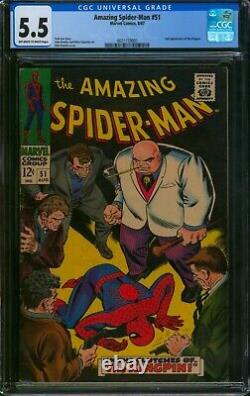 Amazing Spider-Man #51? CGC 5.5? 2nd Appearance of KINGPIN Marvel Comic 1967