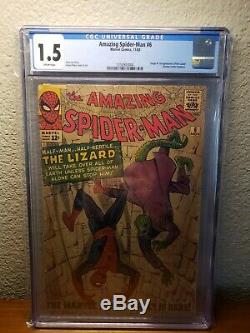 Amazing Spider-Man #6 (1963) CGC 1.5 Origin and 1st App. Of the Lizard