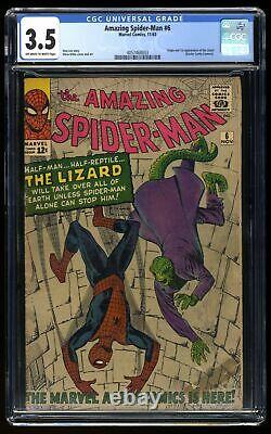 Amazing Spider-Man #6 CGC VG- 3.5 Off White to White 1st Appearance Lizard