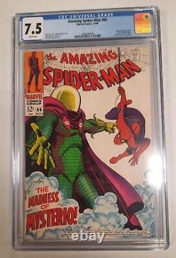 Amazing Spider-Man #66, CGC 7.5, Mysterio App, John Romita Sr Cover, Marvel 1968