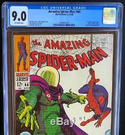 Amazing Spider-Man #66 CGC 9.0 VF / NM Classic Mysterio Cover! Marvel 1968