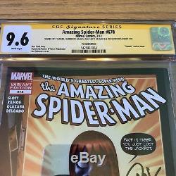 Amazing Spider-Man 678 CGC 9.6! RARE Venom MJ Variant! 4x Signed! Stan Lee
