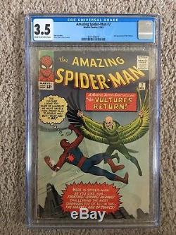 Amazing Spider-Man #7 CGC 3.5 2nd App. Of The Vulture Marvel Comics 1963