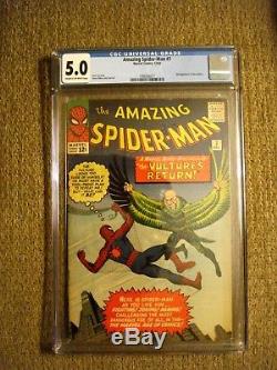Amazing Spider-Man # 7 CGC 5.0 VG/FN 2nd appearance of the Vulture