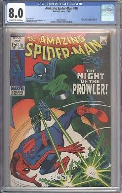 Amazing Spider-Man #78 CGC 8.0 1st Prowler (Origin) John Romita Sr. Cover