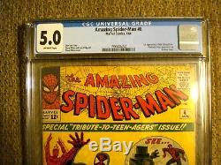 Amazing Spider-Man # 8 CGC 5.0 VG/FN 1st appearance of the Living Brain