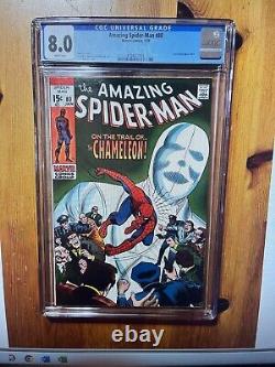 Amazing Spider-Man #80 CGC 8.0 VF, WHITE, Chameleon appearance, ASM