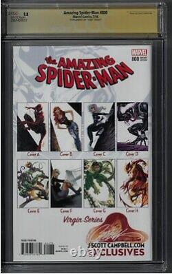 Amazing Spider-Man #800 Virgin Variant F CGC 9.8 Signed J Scott Campbell