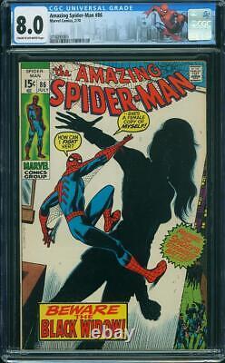 Amazing Spider-Man #86 1st NEW Black Widow! CGC 8.0 VF KEY BOOK