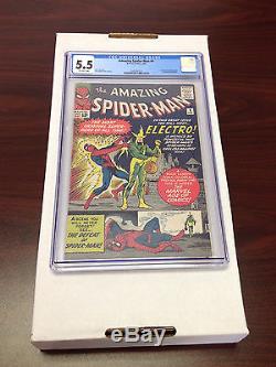 Amazing Spider-Man 9 CGC 5.5 Off-White Pages, 1st Electro LOOK