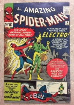 Amazing Spider-Man # 9 First Electro 1st Appearance Not Cgc Higher Grade