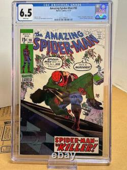 Amazing Spider-Man #90 CGC 6.5, WP, Marvel Silver Age Death Capt. Stacy (1970)