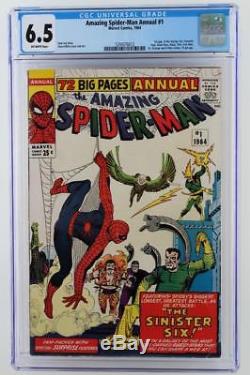 Amazing Spider-Man Annual #1 CGC 6.5 FN+ Marvel 1964 1st App of Sinister Six