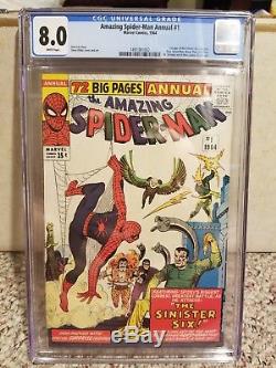 Amazing Spider-Man Annual 1 CGC 8.0 WHITE pages homecoming sinister six