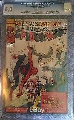 Amazing Spider-Man Annual 1 First Appearance of the Sinister Six CGC 5.0 Marvel