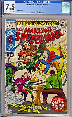 Amazing Spider Man, Annual, King Size Special # 6, Cgc 7.5, Silver Age, Vintage