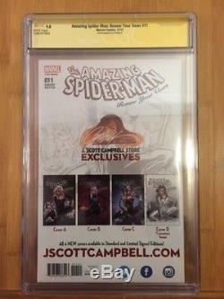 Amazing Spider-Man Renew Your Vows #11 Cover A Signed J Scott Campbell CGC 9.8