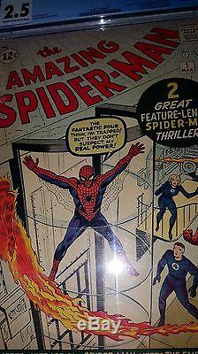 Amazing Spider-man 1 (1963) Cgc Graded 2.5 Marvel Key Grail New Case