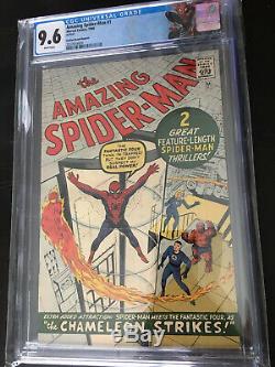 Amazing Spider-man 1 CGC 9.6 White Pgs. 1966 Golden Record Reprint 1st Chameleon