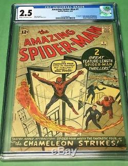 Amazing Spider-man #1 Cgc 2.5 (unpressed) 1st Jj Jameson Chameleon Mega Key