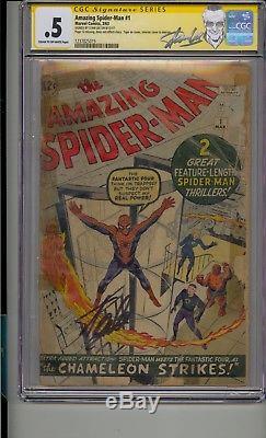 Amazing Spider-man #1 Cgc. 5 Ss Signed Stan Lee 1