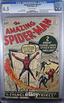 Amazing Spider-man #1 Cgc 6.5 Stan Lee & Steve Ditko Marvel Key Issue 1963