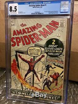 Amazing Spider-man #1 Cgc-8.5 /stan Lee Asm Creator Premiere Issue 1963