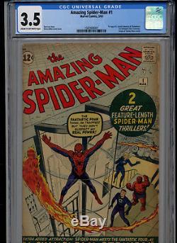 Amazing Spider-man #1 Cgc Graded 3.5 (marvel 1963) 1st J Jonah Jameson Mega Key