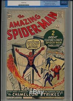 Amazing Spider-man 1 First Ff Crossover! Cgc 4.0 Ow Pages