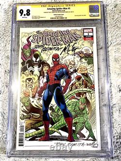 Amazing Spider-man #1 Signed John Romita & Nick Spencer 1100 Variant Cgc Ss 9.8