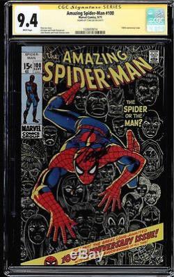 Amazing Spider-man #100 Cgc 9.4 White Pages Ss Stan Lee Cgc #1508459014