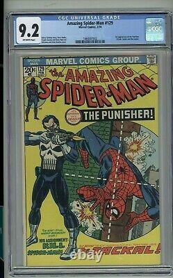 Amazing Spider-man #129 1974 1st Appearance Of Punisher & Jackal Key Cgc 9.2